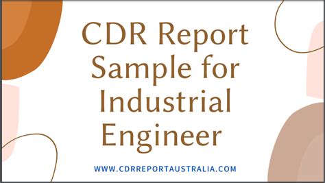 Cdr Report Sample For Industrial Engineers