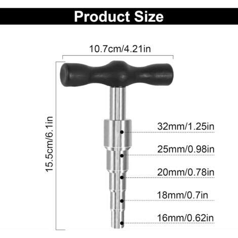 KZQ Calibreur Calibreur de Tuyau Ebavureur Tube PER Calibreur en Métal