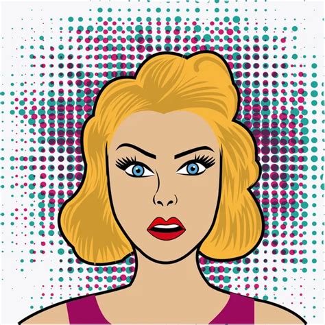 Pop Art Girl In Glasses Vintage Comics Style Speech Bubble Retro