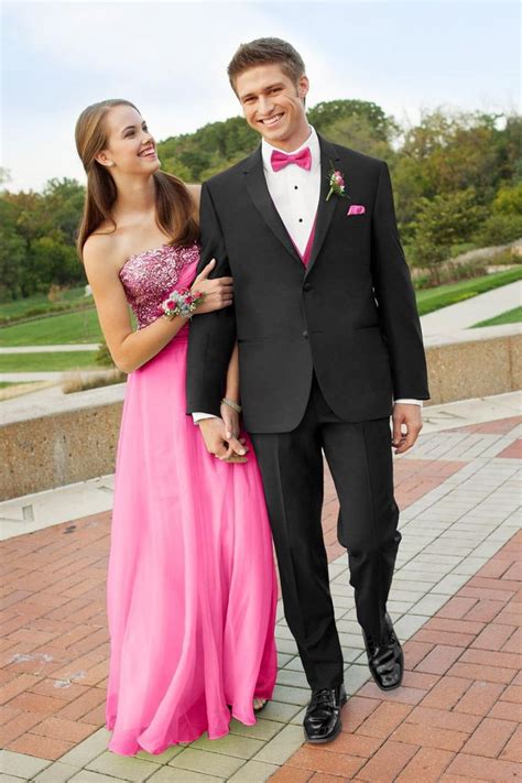 Pink And Black Tux Formal Wear On Stylevore