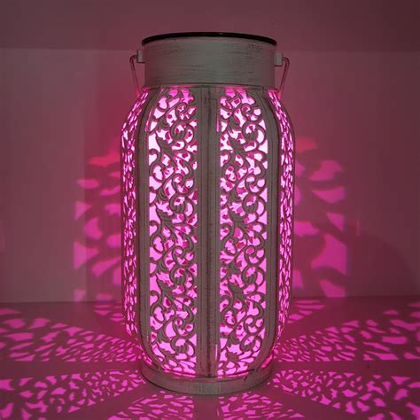 Smart App Control Solar Led Lantern Outdoor Solar Light Damask Lantern