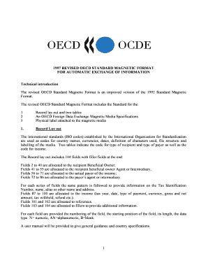 Fillable Online Oecd Oecd Standard Magnetic Format Fax Email Print