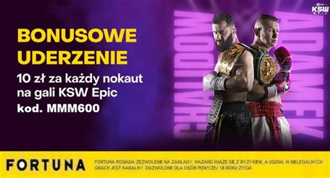 W Fortunie 10 zł za każdy nokaut na gali KSW Epic Silesion PL