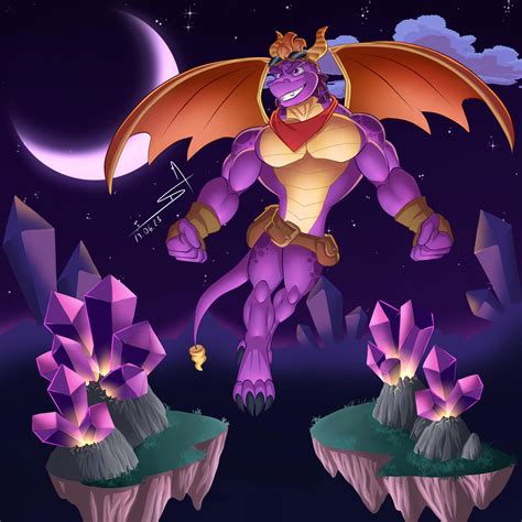 Adult spyro in crytsal islands by DSA09 on DeviantArt