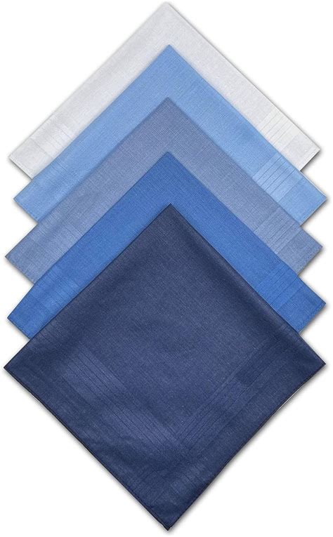 Jlpdmt Mens Handkerchiefs Pcs Cotton Handkerchiefs Blue Large