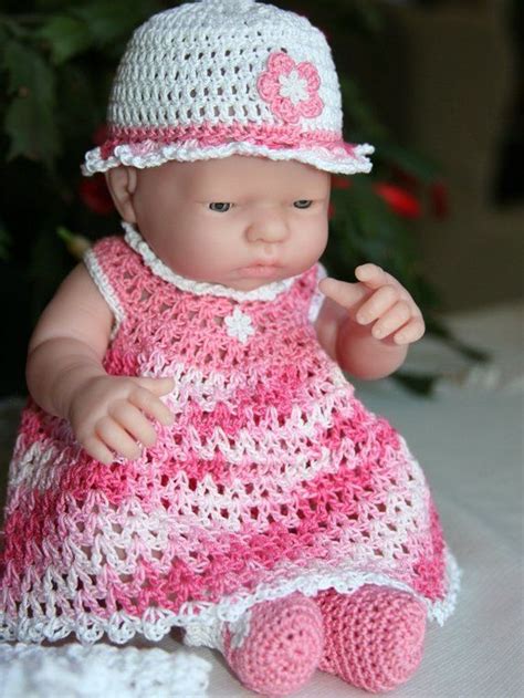 Pdf Pattern Crochet Inch Berenguer Mini La Newborn Baby Doll Dress