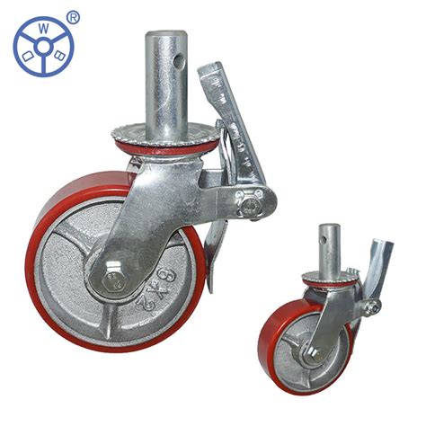 Wbd Stem Heavy Duty Scaffold Caster Wheel With Brake Inch Mm Pu