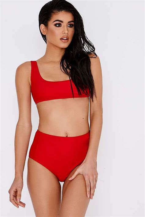RED MIX MATCH HIGH WAISTED BIKINI BOTTOMS High Waisted Bikini High