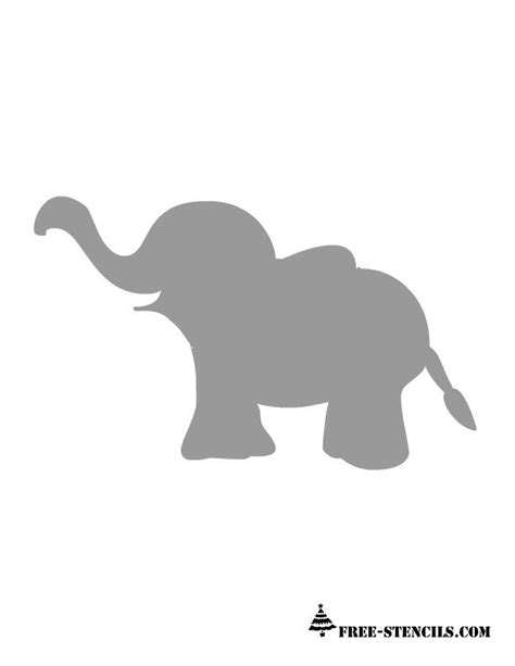 Printable Baby Elephant Template