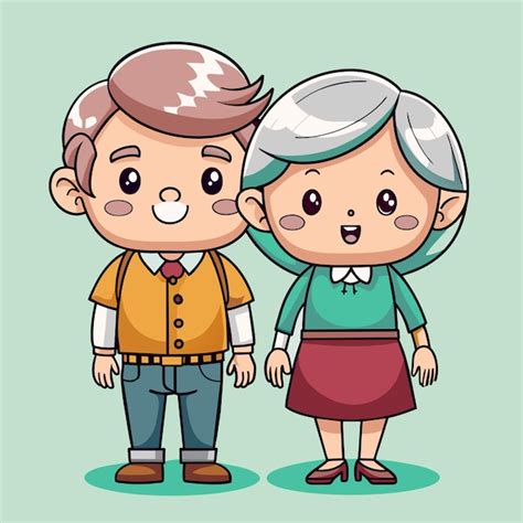 Premium Vector Playful Grandpa And Grandma Showing Affection Cartoon Vector Art