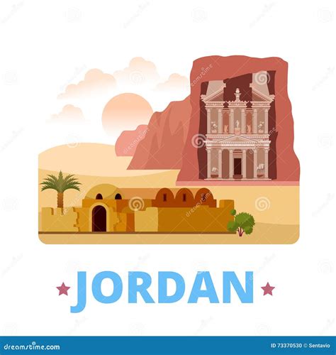 Jordan Country Detailed Editable Map Vector Illustration ...