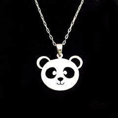 Collar De Plata Oso Panda Dijes Mujer Parejas Cadenas Mercado Libre