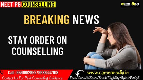 Breaking Newsstay Order On Neet Pg Counselling Youtube