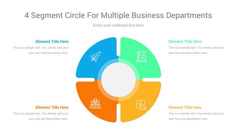 4 Segment Circle For Multiple Business Departments Ciloart