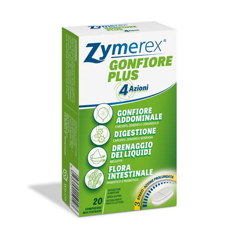 Zymerex Gonfiore Plus 4 Azioni Gonfiore Addominale Zymerex