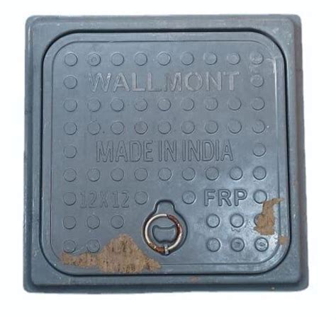 Full Floor Square 1 5 Ton 12 Inches Black FRP Manhole Cover For