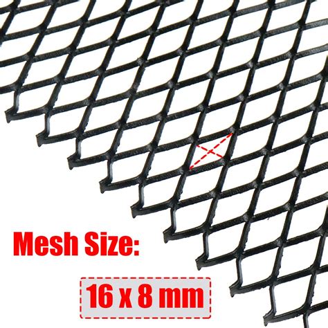 Modengzhe 40 X 13 Inch Car Grill Mesh Sheet Black Painted Aluminum