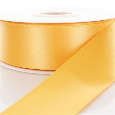 3 Double Faced Satin Ribbon 660 Yellow Gold 25yd Michaels