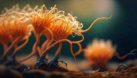 Premium AI Image | Macro photo of cordyceps fungi mycology