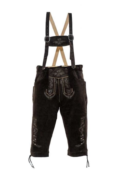 Bundhosen Knee Length Deep Dark Brown Lederhosen Store