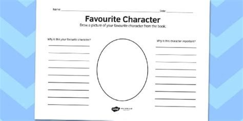 Favourite Character Reading Comprehension Activity Comprehension