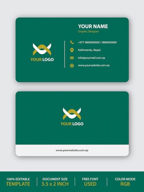 Premium Vector Professional Modern Business Card Design Template