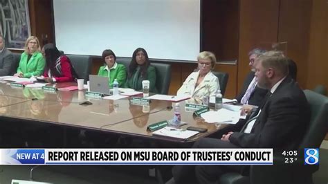 Report Released On Msu Board Of Trustees Conduct