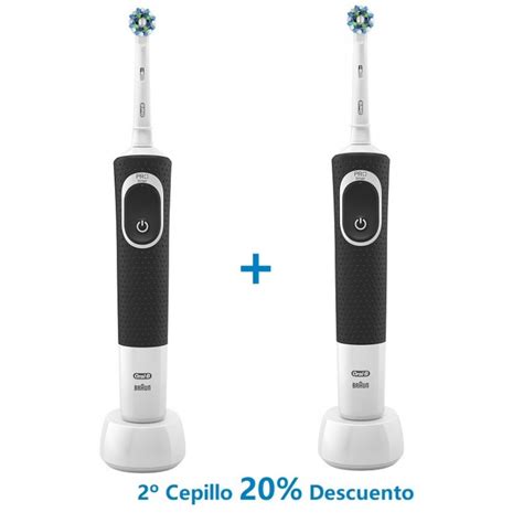 ORAL B Cepillo Eléctrico Vitality 100 Cross Action Negro x2 DUPLO