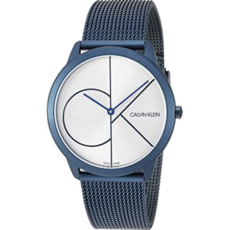 Buy Calvin Klein Minimal Analog Men S Watch Silver Dial Blue Colored