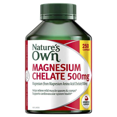 Buy Natures Own Magnesium Chelate Mg Capsules Exclusive Size