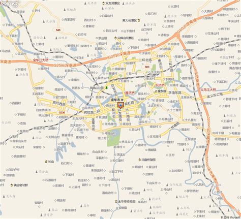 最新金华市地图查询 - 金华交通地图全图 - 浙江金华地图下载