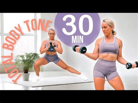 30 MIN TOTAL BODY TONING WORKOUT No Repeat HIIT With Weights