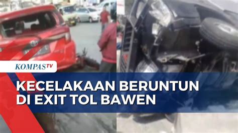 Rem Blong Truk Boks Tabrak Minibus Dan Sepeda Motor Di Exit Tol Bawen