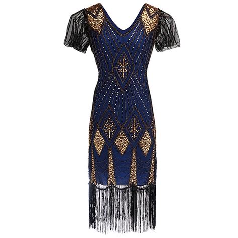 Il Grande Gatsby Charleston Ruggenti Anni 20 1920s Vintage Vestito Da