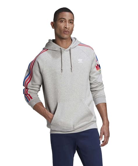 Adidas Mens 3d Trefoil 3 Stripe Sweat Hoodie