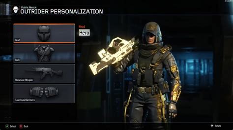 Outrider Gold Hero Armor Gameplay Black Ops Youtube