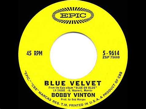 BLUE VELVET, Bobby Vinton [video search] @ Top40-Charts.com - New Songs ...