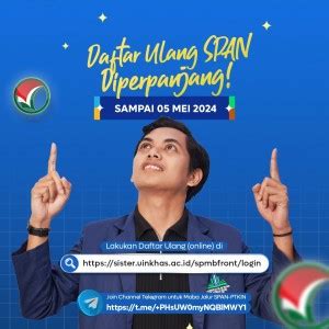 PENGUMUMAN PERPANJANGAN JADWAL DAFTAR ULANG DAN PERUBAHAN JADWAL