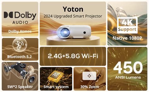 Yoton Y Netflix Projector K Support Wifi And Dual Bluetooth