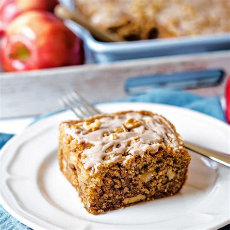 Apple Walnut Cake with Cinnamon Glaze - Life, Love, and Good Food