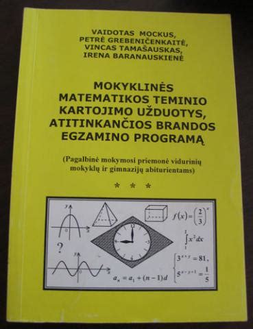 Mokyklin S Matematikos Teminio Kartojimo U Duotys Vilnius Parduoda