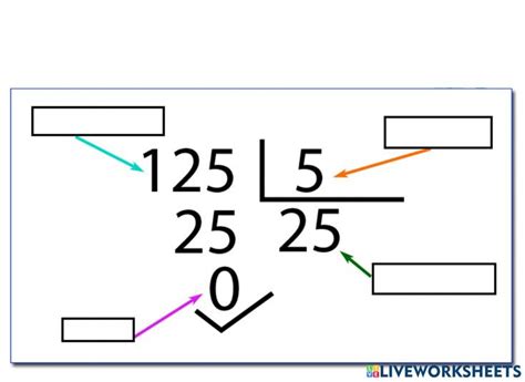 Partes De La Division Online Worksheet Division Matem Tica Voc Me