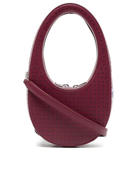 Coperni Leather Mini Swipe Shoulder Bag In Red Lyst Australia