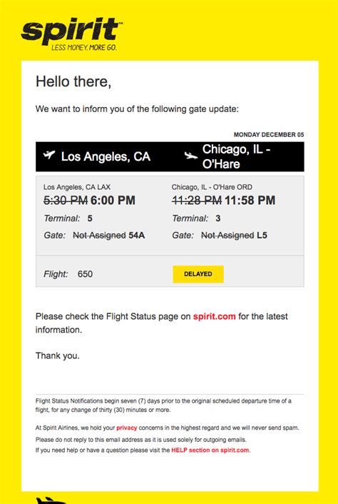 Spirit Airlines Flight 650 – Gate/Terminal Update from Spirit - Desktop ...