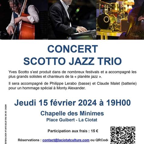 Scotto Jazz Trio Concert La Ciotat Provence Alpes Côte d Azur Tourism