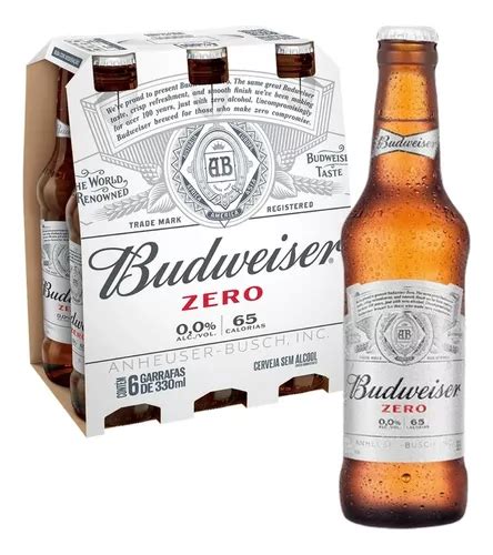 Cerveja Zero Budweiser Long Neck 330ml Pack 6 Garrafas Mercadolivre