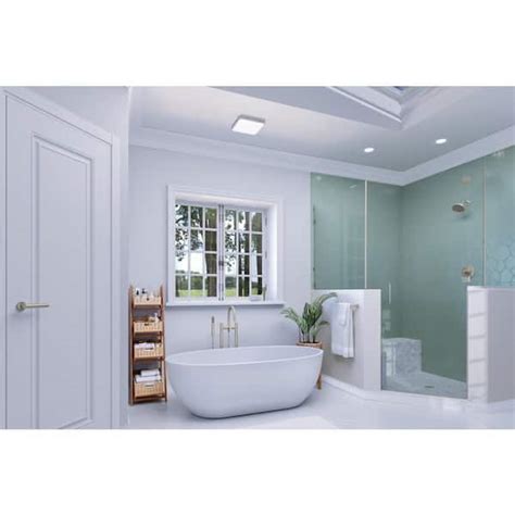 Homewerks Cfm Led Ceiling Mounted Bathroom Exhaust Fan With Alexa