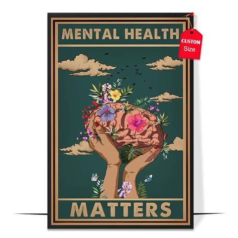 Loluis Mental Health Matters Poster Vintage Mental Health Awareness