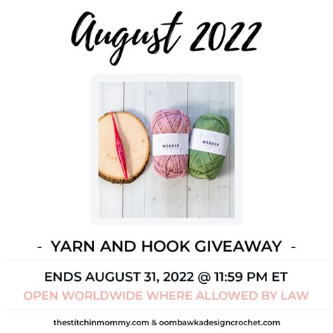 March Yarn And Crochet Hook Giveaway