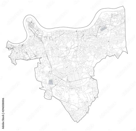 Satellite View Of The London Boroughs Map And Streets Of Greenwich